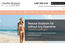 Tablet Screenshot of healthysolutionsdr.com